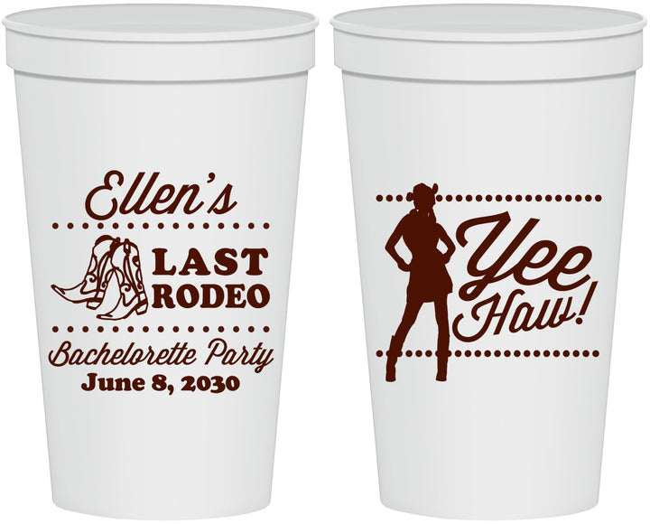 Personalized Bachelorette 22 oz Stadium Cups - Last Rodeo | 60021