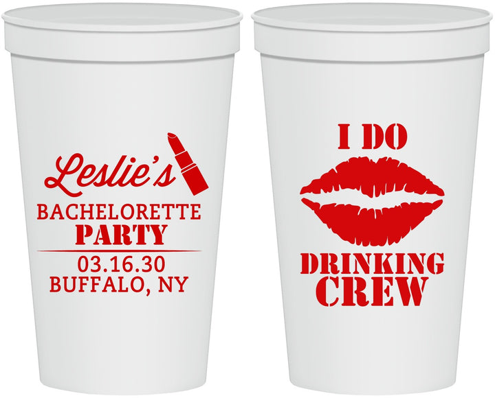 Personalized Bachelorette 22 oz Stadium Cups - I Do Drinking Team | 60031