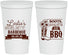 Personalized Bachelorette 22 oz Stadium Cups - Boots Bouquets Bbq | 60035