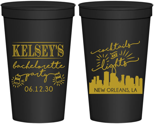 Personalized Bachelorette 22 oz Stadium Cups - New Orleans | 60066