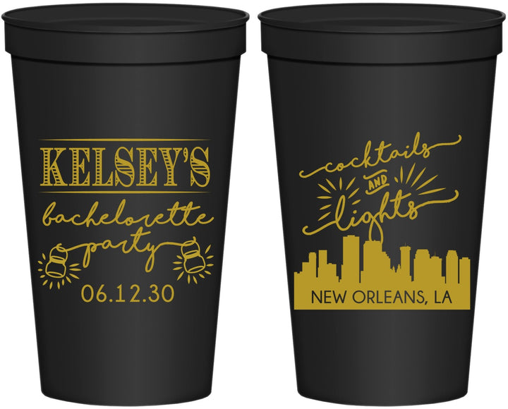 Personalized Bachelorette 22 oz Stadium Cups - New Orleans | 60066