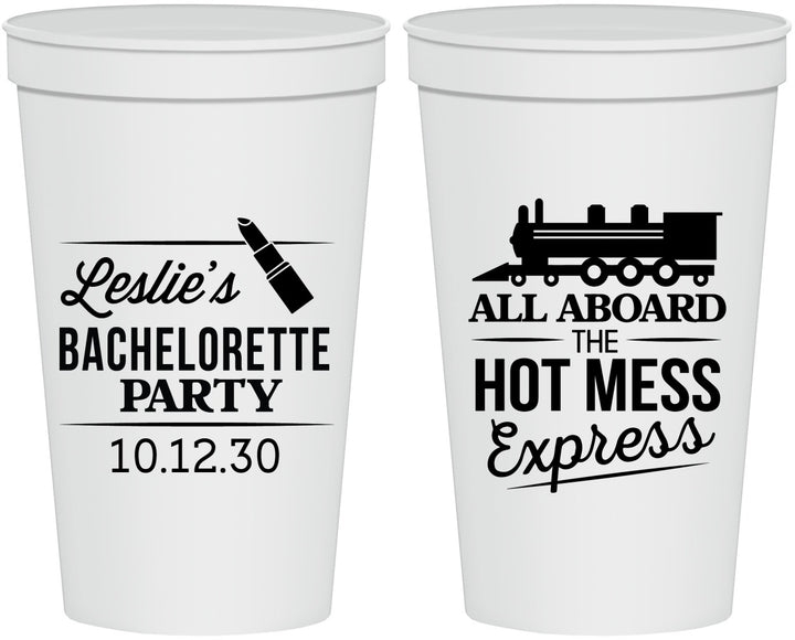 Personalized Bachelorette 22 oz Stadium Cups - Hot Mess Express | 60075