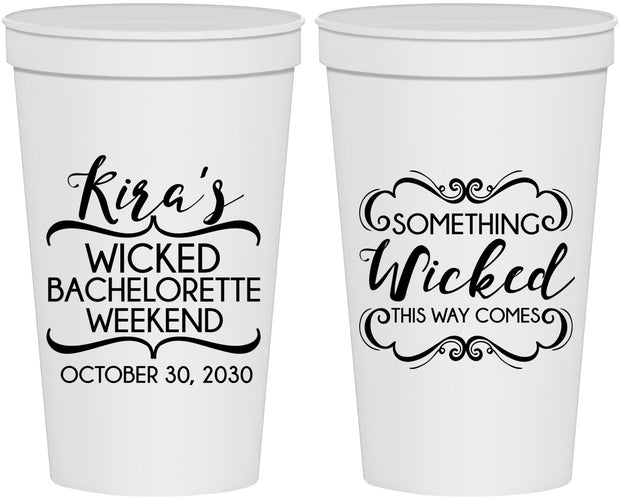 Personalized Bachelorette 22 oz Stadium Cups - Something Wicked | 60076