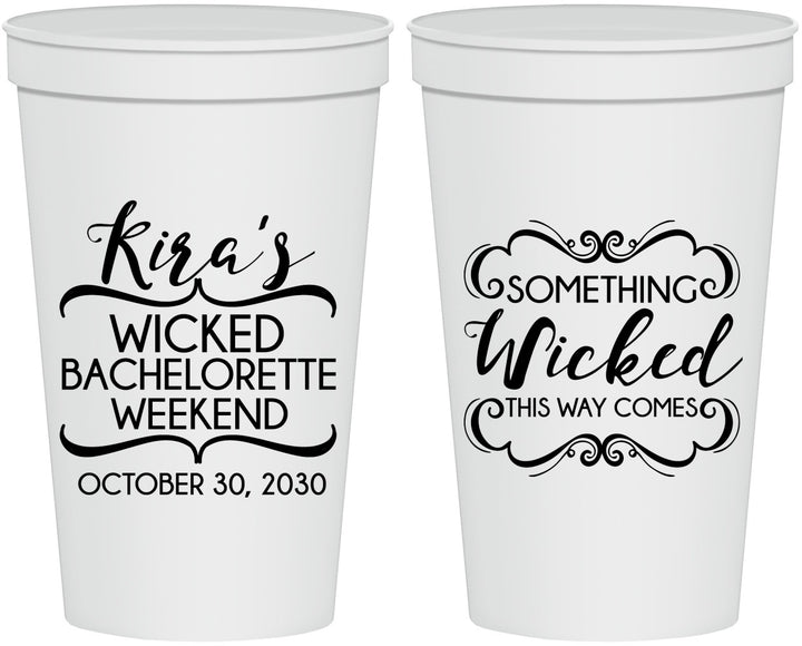 Personalized Bachelorette 22 oz Stadium Cups - Something Wicked | 60076