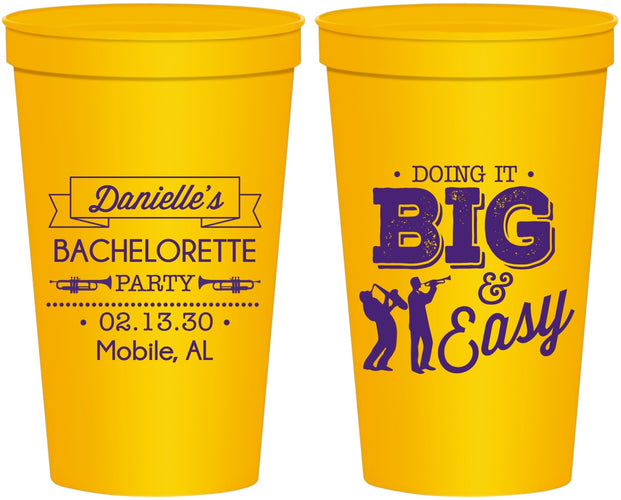 Personalized Bachelorette 22 oz Stadium Cups - New Orleans | 60084