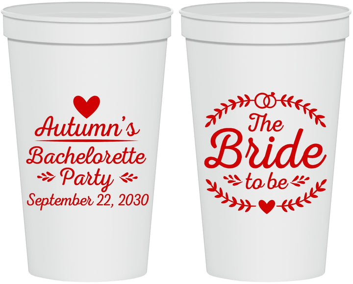 Personalized Bachelorette 22 oz Stadium Cups - Bride To Be | 60088