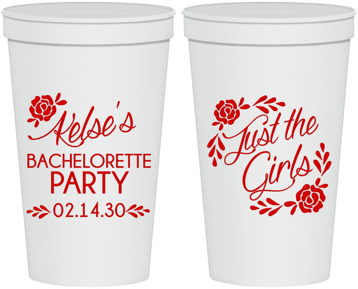 Personalized Bachelorette 22 oz Stadium Cups - Just The Girls | 60089