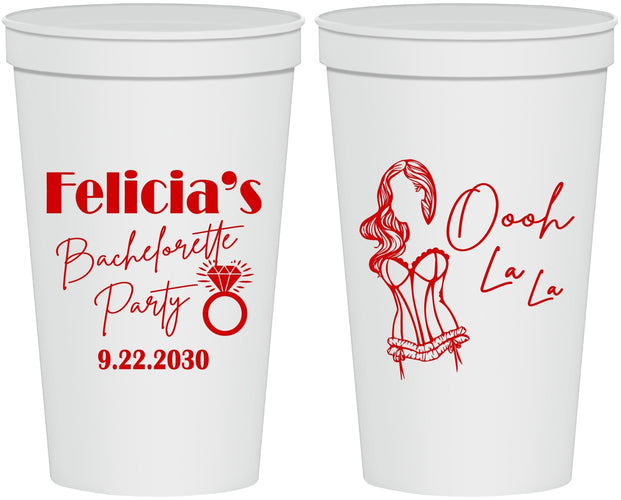 Personalized Bachelorette 22 oz Stadium Cups - Paris | 60090