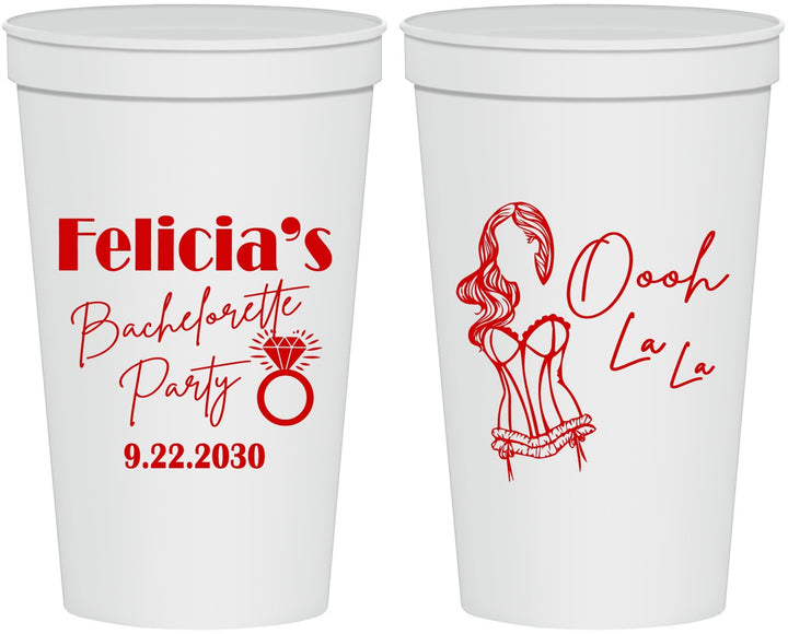 Personalized Bachelorette 22 oz Stadium Cups - Paris | 60090