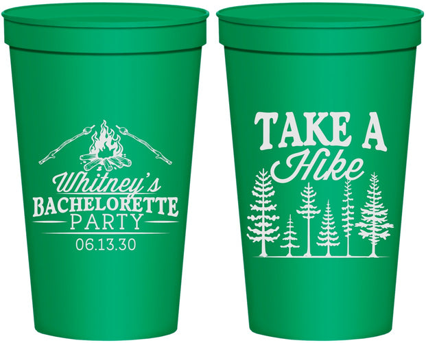 Personalized Bachelorette 22 oz Stadium Cups - Camping | 60098