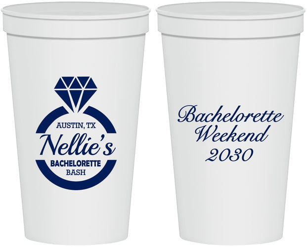 Personalized Bachelorette 22 oz Stadium Cups - Ring | 60115