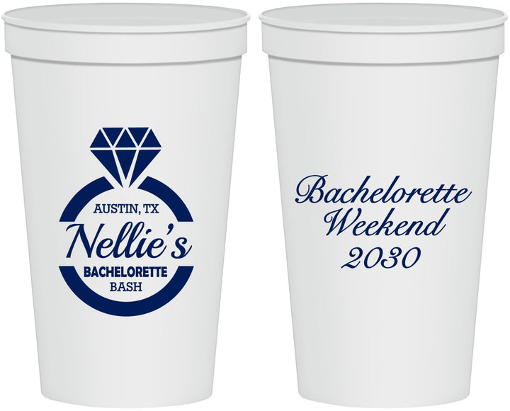 Personalized Bachelorette 22 oz Stadium Cups - Ring | 60115