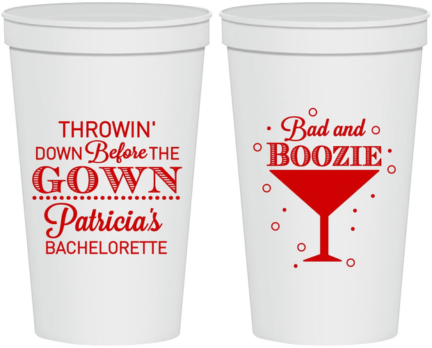 Personalized Bachelorette 22 oz Stadium Cups - Bad And Boozie | 60121