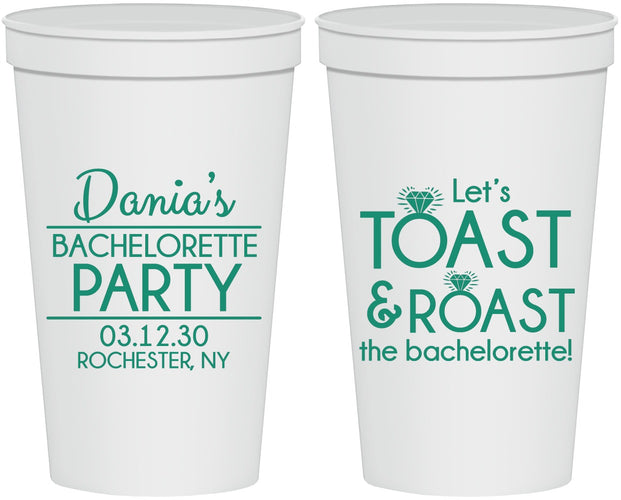 Personalized Bachelorette 22 oz Stadium Cups - Toast And Roast | 60153