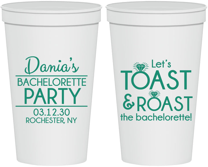 Personalized Bachelorette 22 oz Stadium Cups - Toast And Roast | 60153