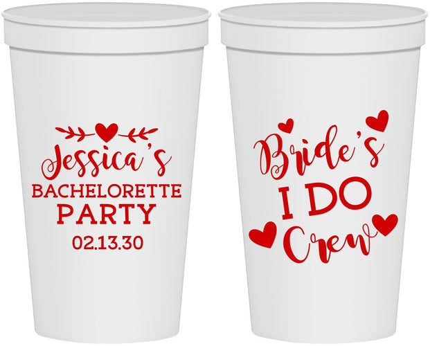 Personalized Bachelorette 22 oz Stadium Cups - Brides I Do Crew | 60159