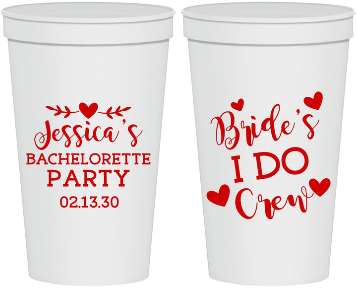 Personalized Bachelorette 22 oz Stadium Cups - Brides I Do Crew | 60159
