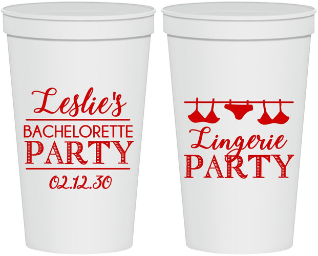 Personalized Bachelorette 22 oz Stadium Cups - Lingerie Party | 60171