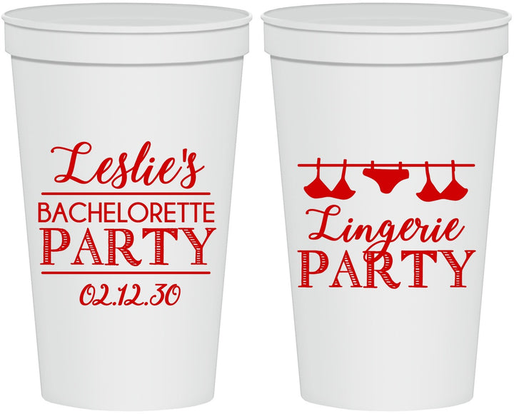 Personalized Bachelorette 22 oz Stadium Cups - Lingerie Party | 60171