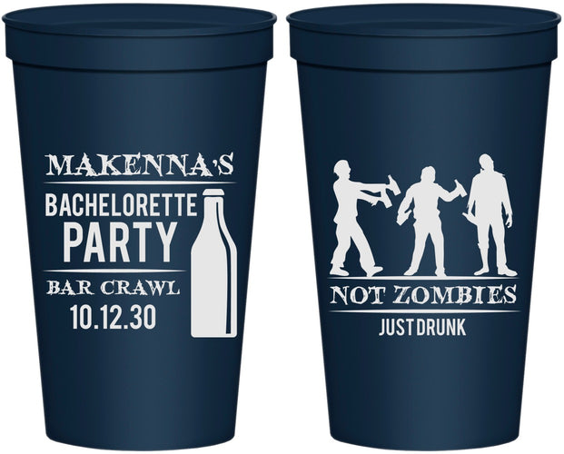 Personalized Bachelorette 22 oz Stadium Cups - Zombie | 60173
