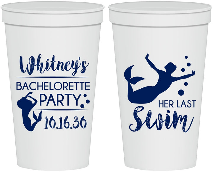 Personalized Bachelorette 22 oz Stadium Cups - Mermaid | 60175