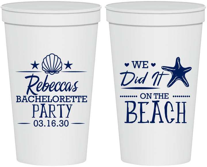 Personalized Bachelorette 22 oz Stadium Cups - Beach | 60183