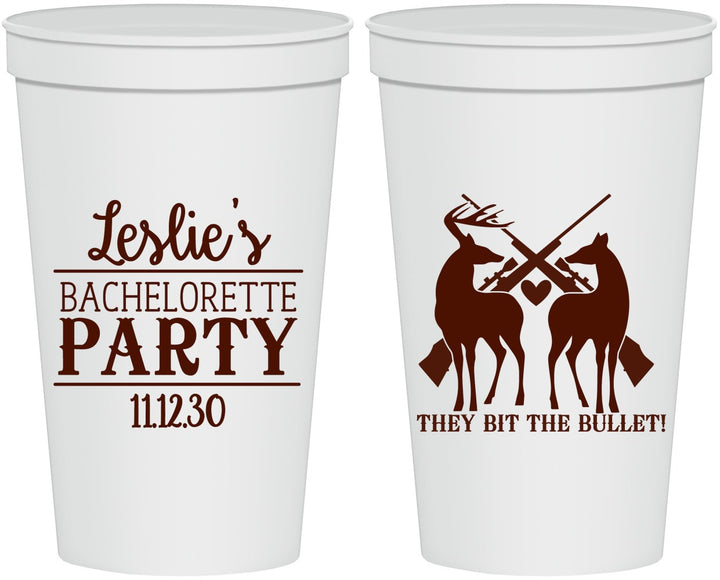 Personalized Bachelorette 22 oz Stadium Cups - Hunting | 60187