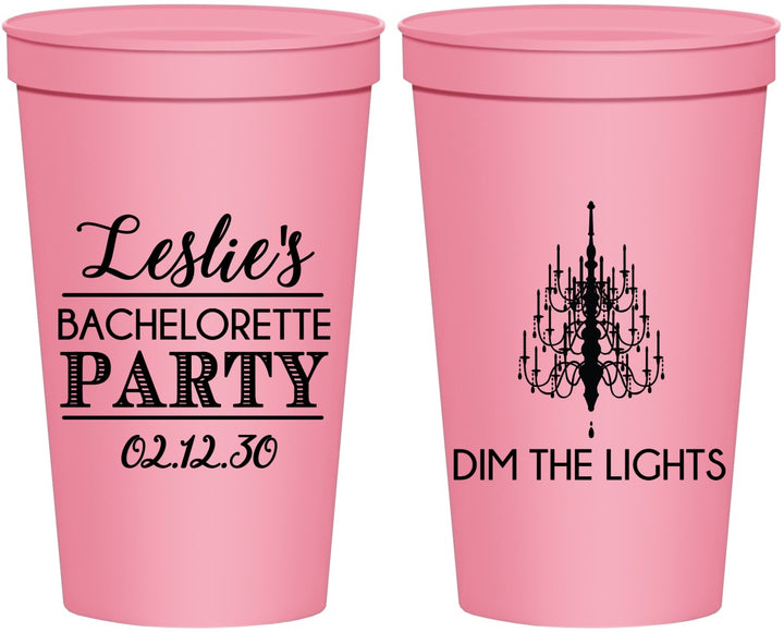 Personalized Bachelorette 22 oz Stadium Cups - Lights | 60188
