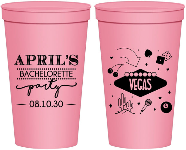 Personalized Bachelorette 22 oz Stadium Cups - Las Vegas | 60198