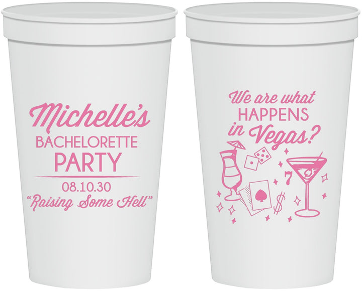Personalized Bachelorette 22 oz Stadium Cups - Las Vegas | 60199