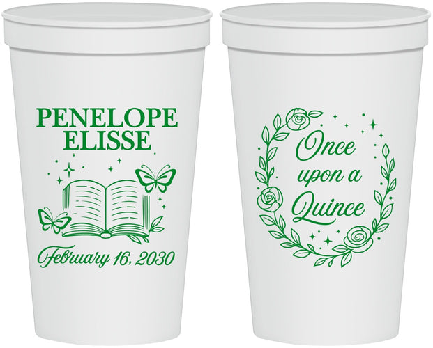 Personalized Quinceanera 22 oz Stadium Cups - Once Upon A Quince | 70014