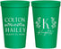 Personalized Wedding 22 oz Stadium Cups - Monogram | 800