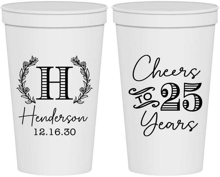 Personalized Anniversary 22 oz Stadium Cups - Cheers To 25 Years | 80002