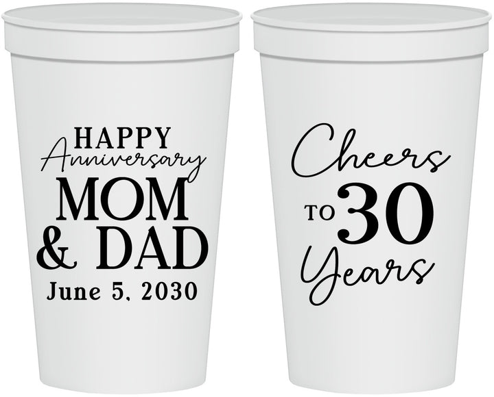 Personalized Anniversary 22 oz Stadium Cups - Cheers To 30 Years | 80023