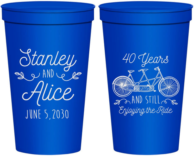 Personalized Anniversary 22 oz Stadium Cups - Cheers To 40 Years | 80025