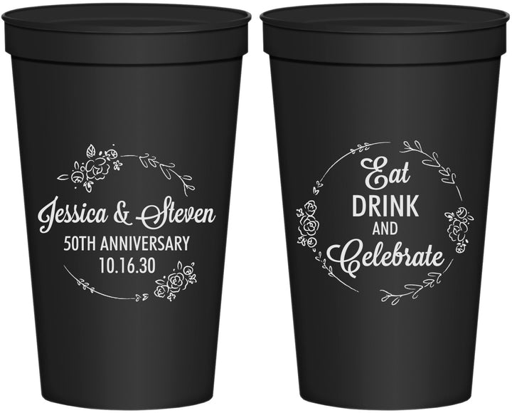 Personalized Anniversary 22 oz Stadium Cups - 50th Wedding | 80027