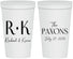 Personalized Wedding 22 oz Stadium Cups - Two Letter Monogram | 802