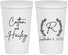 Personalized Wedding 22 oz Stadium Cups - Monogram | 803