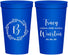 Personalized Wedding 22 oz Stadium Cups - Monogram | 804