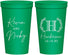 Personalized Wedding 22 oz Stadium Cups - Monogram | 805