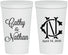 Personalized Wedding 22 oz Stadium Cups - Two Letter Monogram | 807