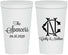 Personalized Wedding 22 oz Stadium Cups - Two Letter Monogram | 808