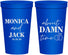 Personalized Wedding 22 oz Stadium Cups - About Damn Time | 809