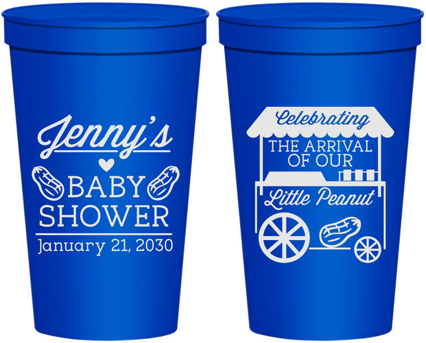 Personalized Baby Shower 22 oz Stadium Cups - Little Peanut | 90030