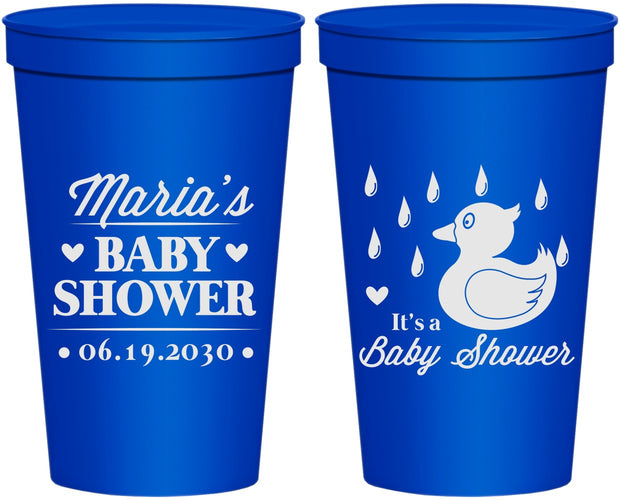 Personalized Baby Shower 22 oz Stadium Cups - Duckling | 90047