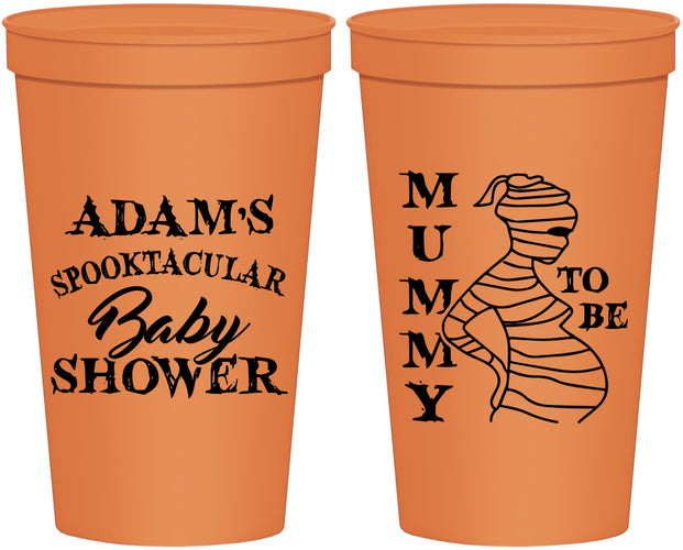Personalized Baby Shower 22 oz Stadium Cups - Mummy To Be Halloween | 90087