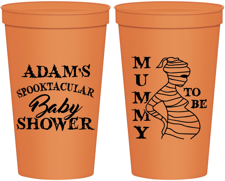 Personalized Baby Shower 22 oz Stadium Cups - Mummy To Be Halloween | 90087