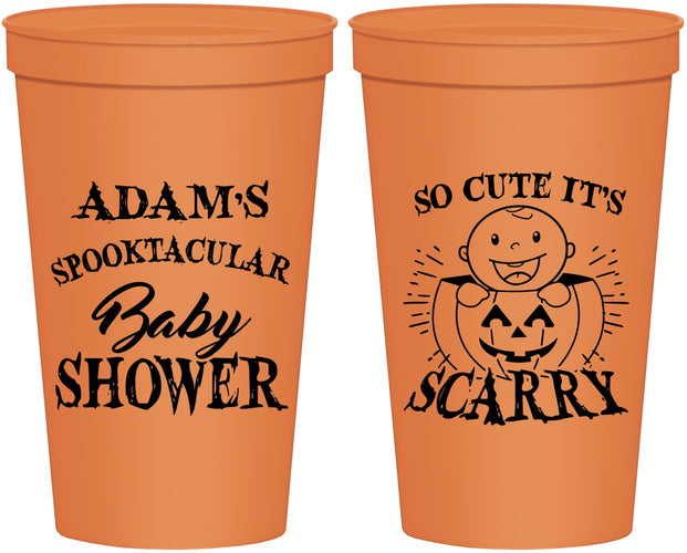 Personalized Baby Shower 22 oz Stadium Cups - So Cute Halloween | 90088