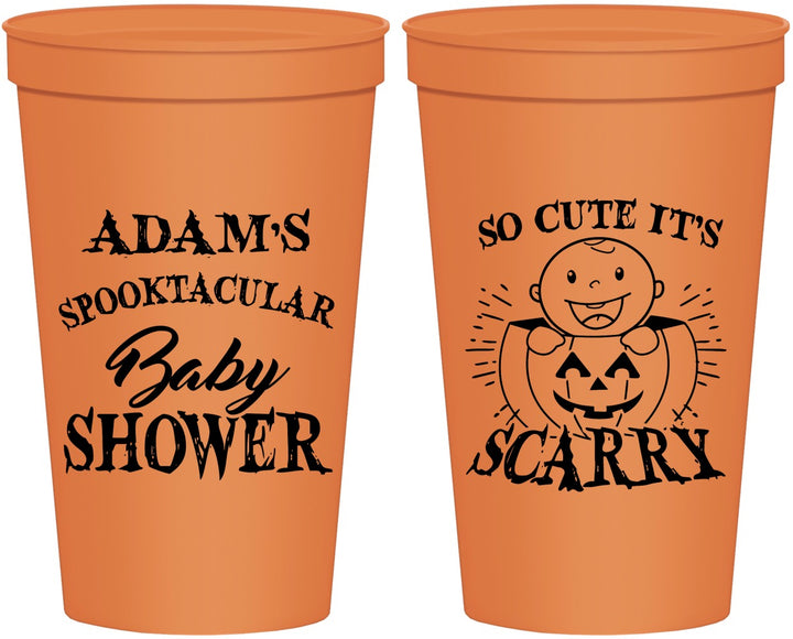 Personalized Baby Shower 22 oz Stadium Cups - So Cute Halloween | 90088