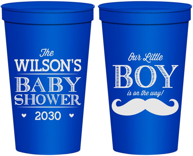 Personalized Baby Shower 22 oz Stadium Cups - Little Boy | 90092